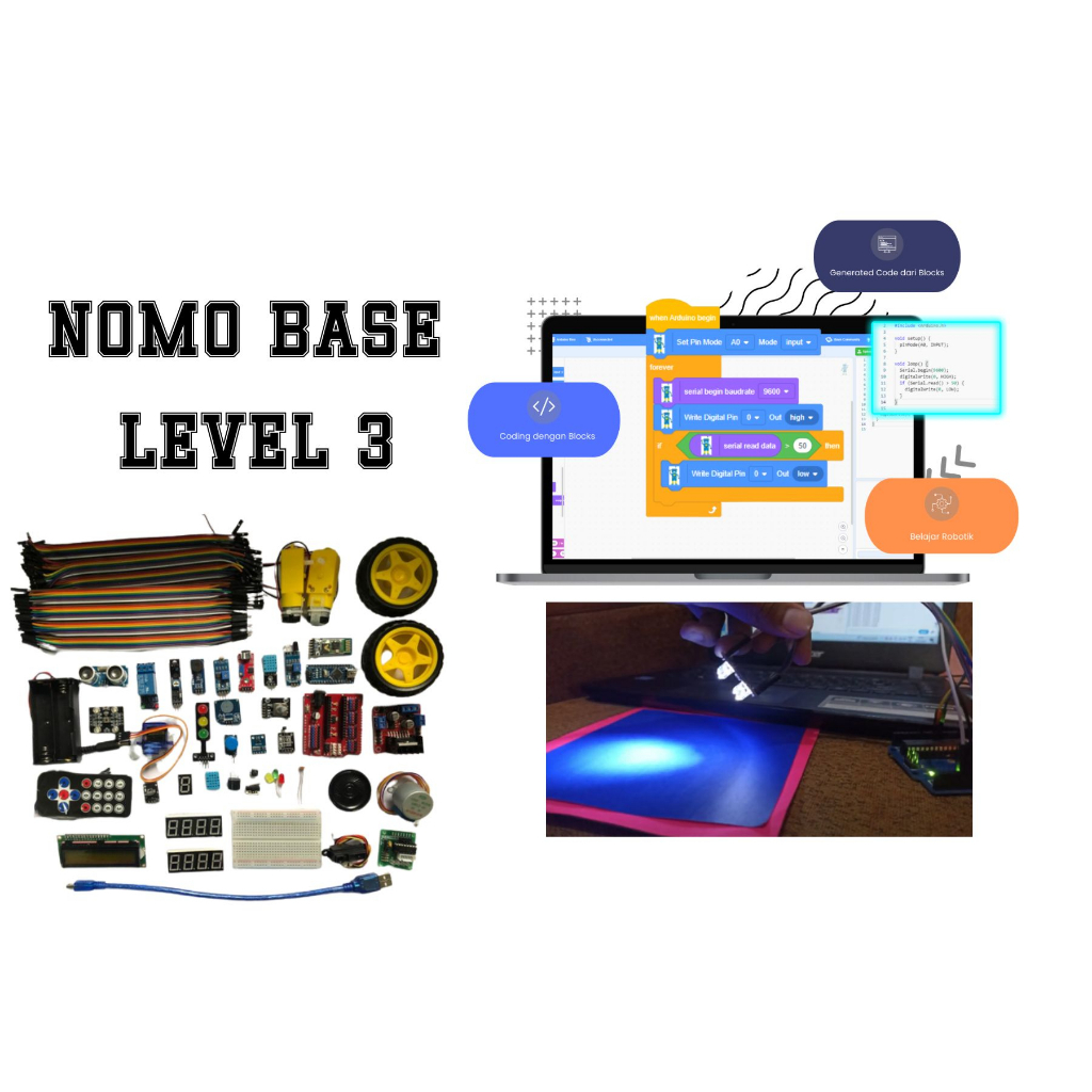 Arduino Nano Starter Kit/PAKET BELAJAR MIKROKONTROLLER ARDUINO BASIC 3