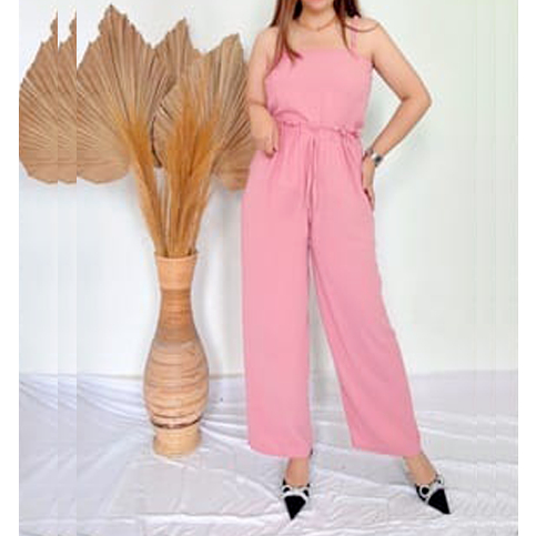 TWO PIECE SET BAJU DAN CELANA PANJANG WANITA ONE SET MOTIF POLOS TERBARU