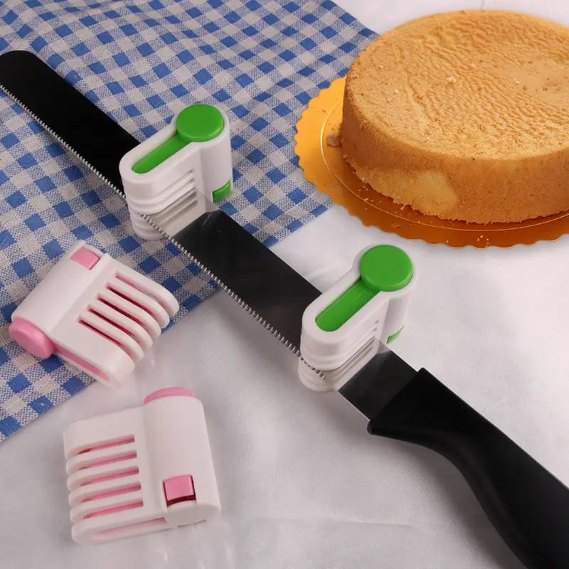 Adjustable Cake 2 Pcs Fixator Guide Slicer Pemotong kue 5 Layer Alat Bantu Potong Kue Roti Tawar 5 Lapis Bread Cutter Slicer Cutting Alat Pembagian Kue Baking TERMURAH TERLARIS