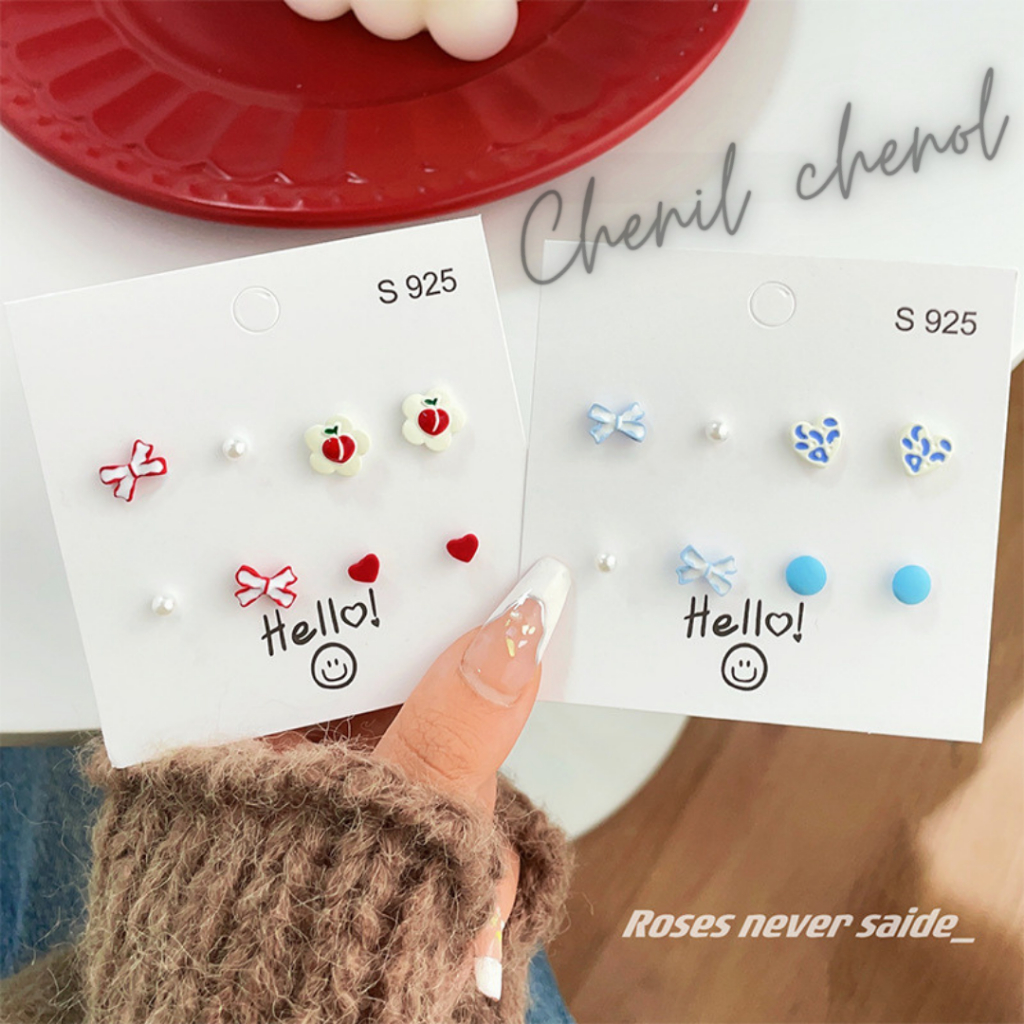 ANTING TUSUK S925 silver 925 anting stud korea / anting tusuk korea s925/ anting hoop s925/ set anti