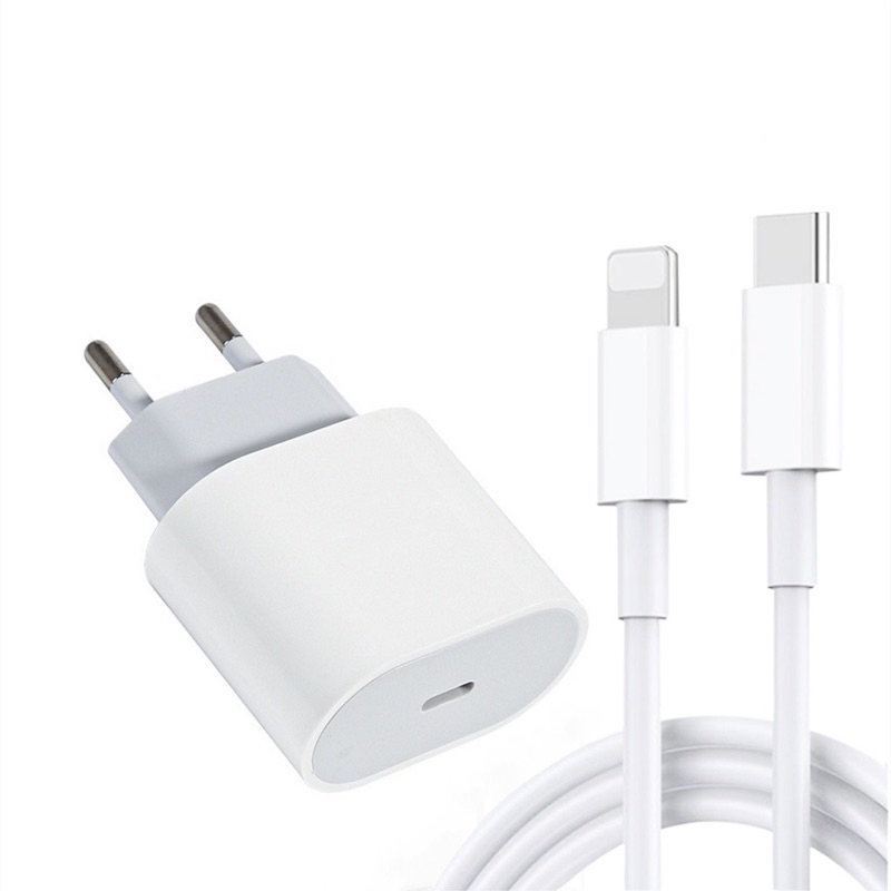 CHARGER 20W FAST CHARGING CHARGER iPHO/NE FAST CHARGING (1 Paket Power Adapter + Kabel PD USB-C) Charger 20 Watt