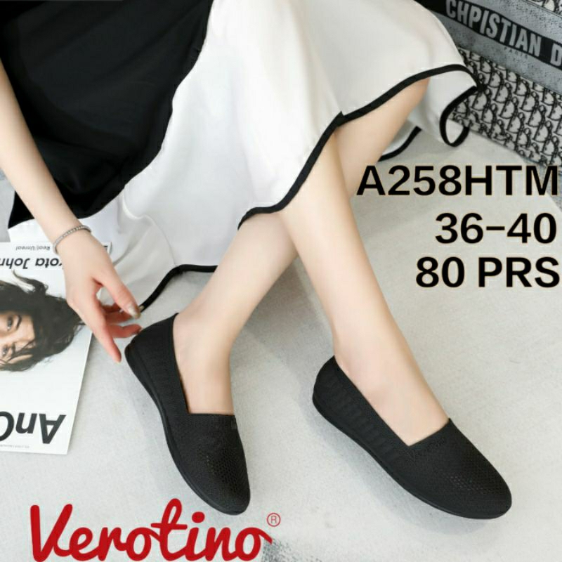 A258-3 Sepatu Jelly Wanita Verotino Kerja Flat Shoes Jely Elegan Nyaman Flatshoes Slop Selop Slip On Cewek Perempuan Karet Impor A258-2 A258 258 Import Jellyshoes Kuliah Sekolah Casual