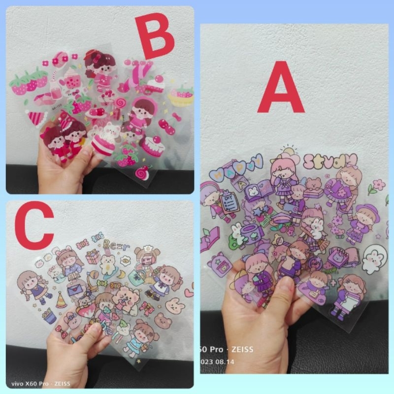 

4Lembar!!! Stiker pack Anime girl pet stickers pack Scrapbook Journal