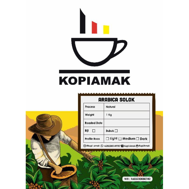 

Arabika Solok | Singel Origin | 1 Kg | Biji | Bubuk | Premium