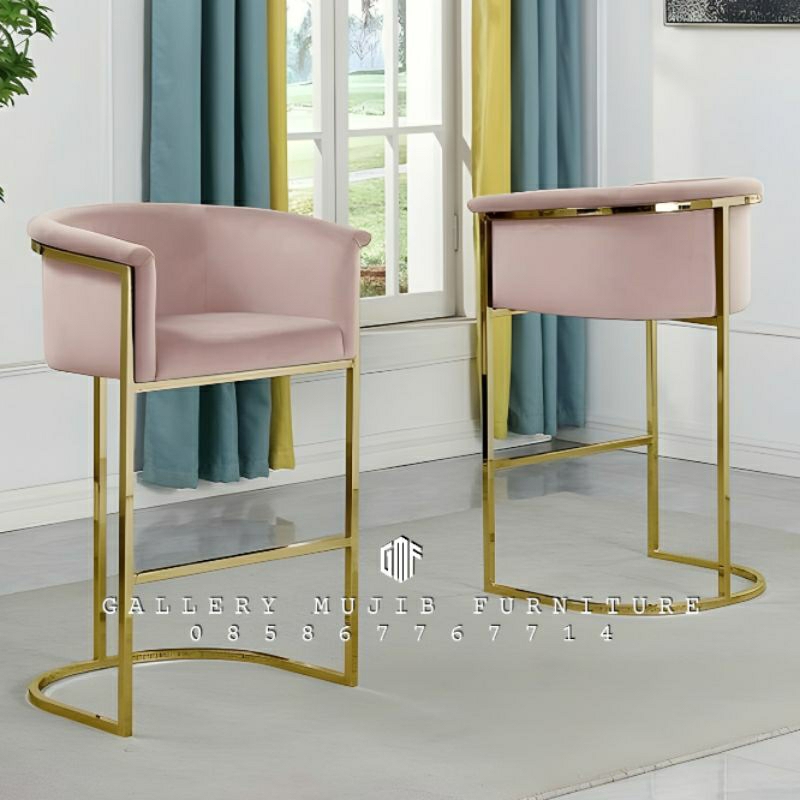 Kursi Bar besi finishing gold kursi bar modern kursi bar kekinian