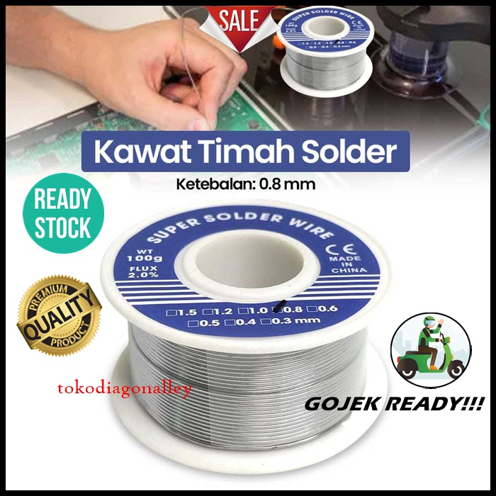 Kawat Timah Solder Tenol 0.8mm 100gr