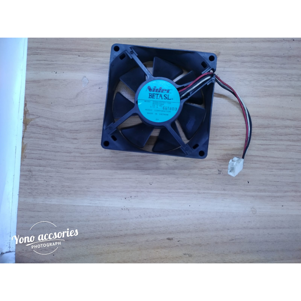 FAN 8CM NIDEC BETA SL D08A-24TS1 15B DC.24V 0.12A 3PIN TEBAL 2.5CM ORI