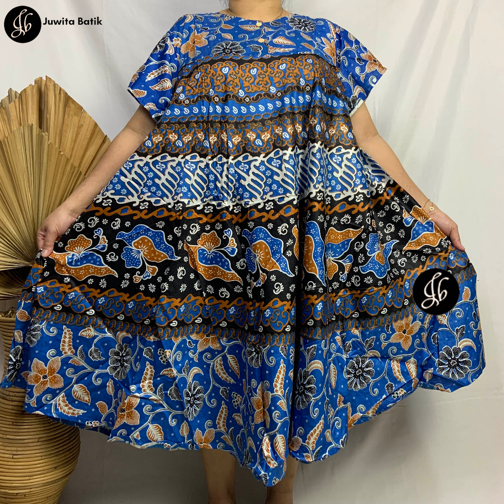 Juwita Batik - Daster Payung Jumbo XXL LD 120 Motif Bunga Busui Bumil Best Seller