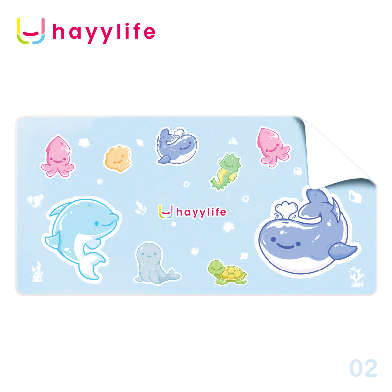 HAYYLIFE Mouse Pad Alas Komputer Waterproof Leather  alas mouse alas meja besar alas menulis alas meja komputer tahan air bahan kulit HL-AIA584-Biru Hewan