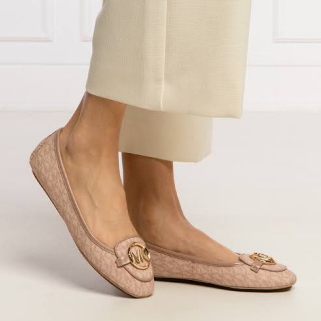 Size 5,5 | MK LILLIE BALLET PINK MOCCASINS LOGO