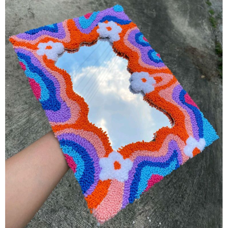 Persona Aura Rug Mirror Cermin Punch needle