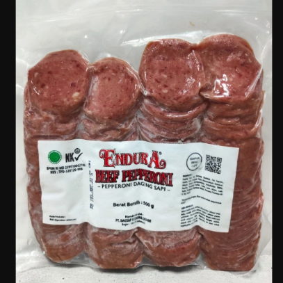 

Beef Pepperoni Endura 500 Gr isi 200 slice Termurah PROMO DISKON SUPPLIER DISTRIBUTOR