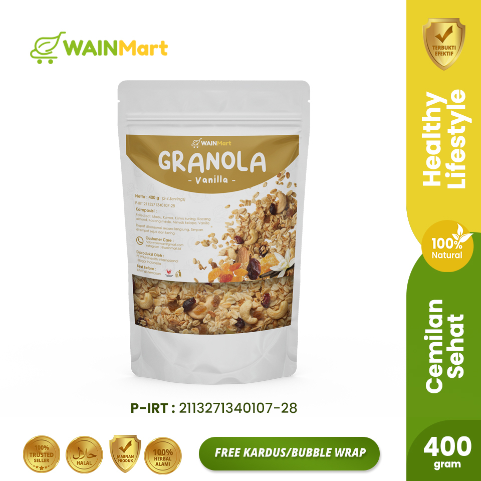 Granola Diet Sereal Sarapan Makanan Sehat High Quality Wainmart Varian Rasa Vanilla Chocolate Granola Diet 1kg Siap Makan