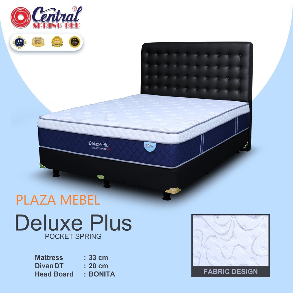 SET Spring Bed Central Deluxe Plus Pocket + HB Bonita ( FULLSET )