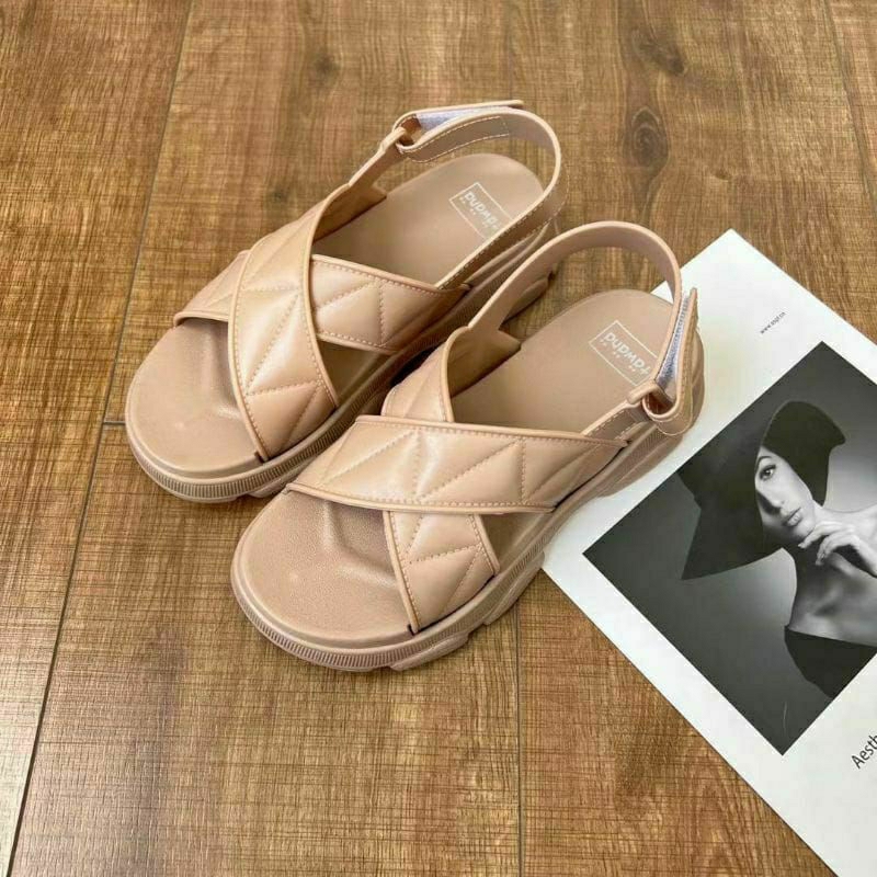 sepatu sandal wanita/ tawana wedges original mocca size 39