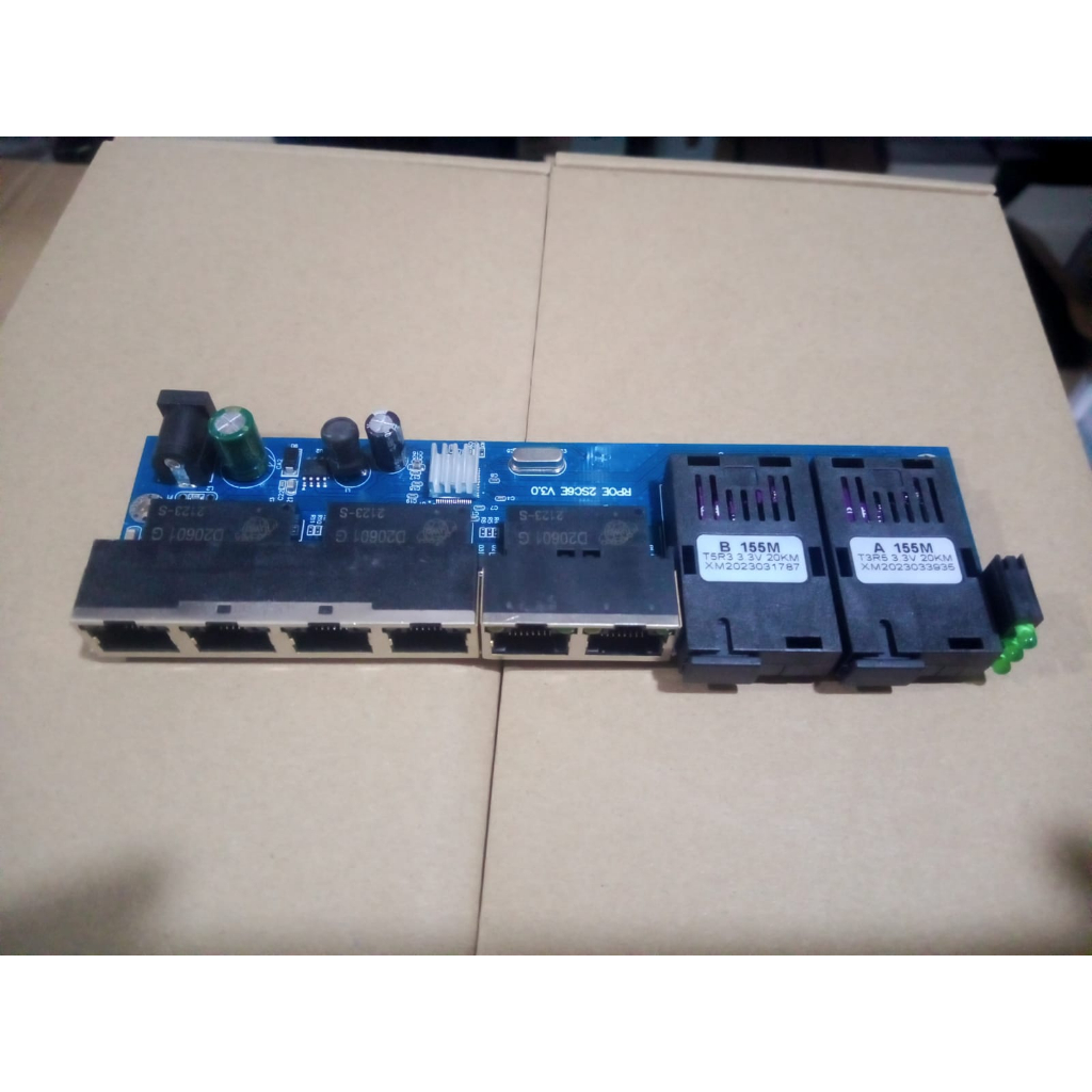CONVERTER 2 FO 6 LAN PCB 10/100MBPS