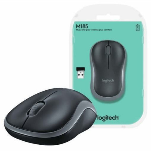 Mouse Wireless Logitech M185 / Mouse Tanpa Kabel Logitech M185 / Logitech Original /  Mouse