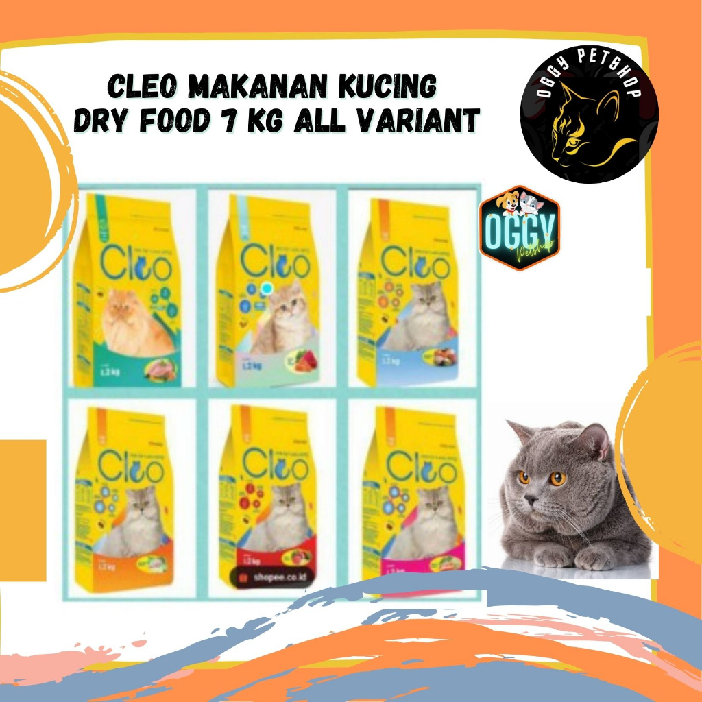 Cleo Makanan Kucing Dry Food 7 kg meo all variant