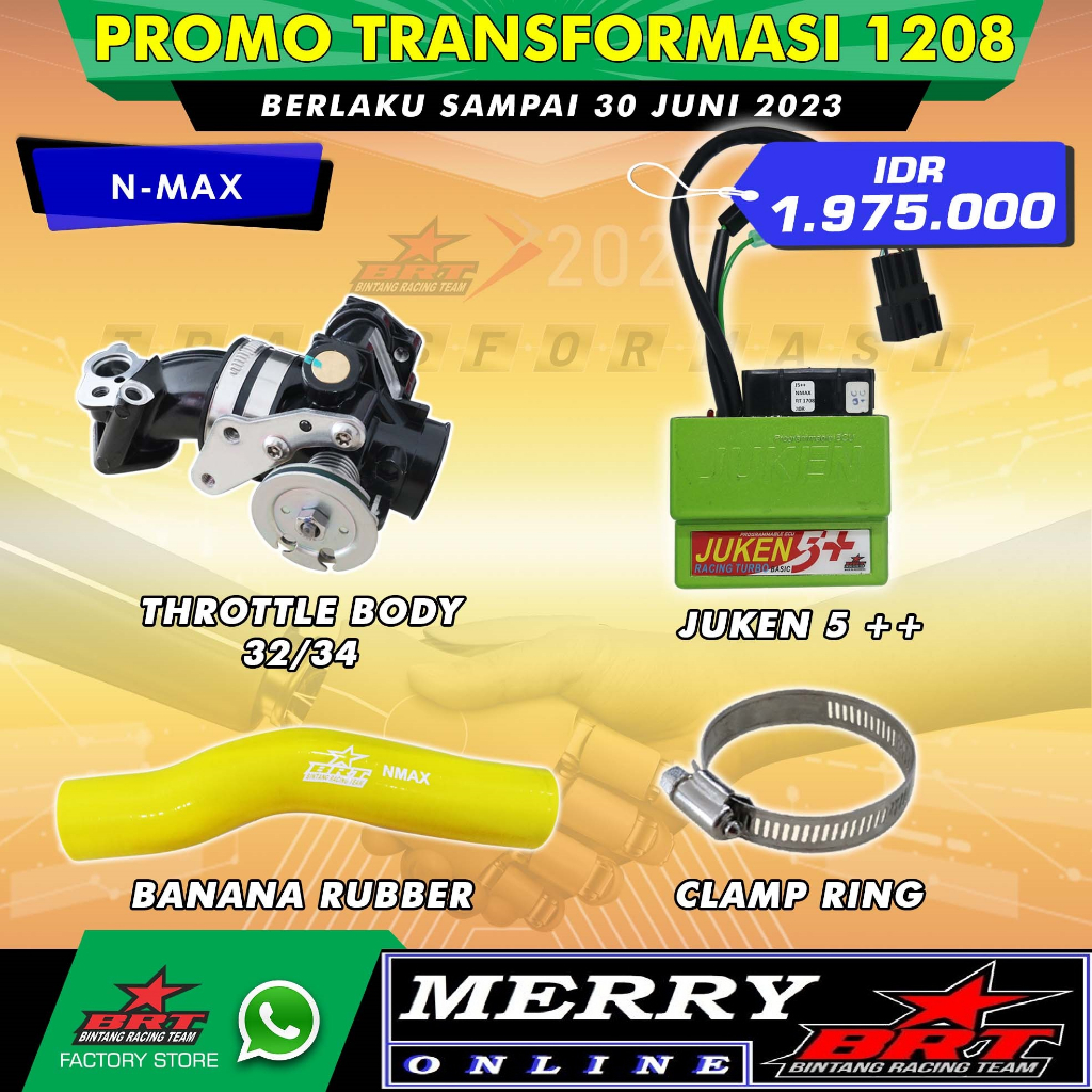 Paket Promo 1208 BRT ECU Juken 5 ++ Throttle Body TB Nmax Old