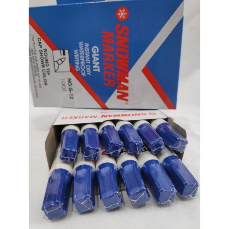 

Spidol Biru Snowman Permanent Marker Giant G-1