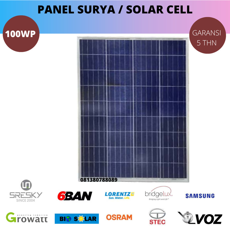 panel surya 100wp solar panel 100 wp Monocrystaline