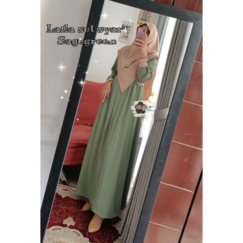 GAMIS ATHATA | GAMIS LEBARAN 2024 | ZAHRAA / LAILA SET SYARI ORIGINAL ATHATA EXCLUSIVE BY DZEE