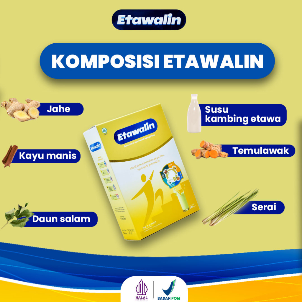 [Bayar Ditempat] ETAWALIN 200g Original Susu Kambing Etawa Bantu Atasi Masalah Tulang dan Sendi