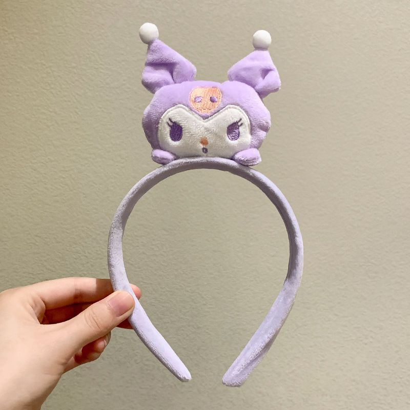 BD075 BANDO Boneka Cinnamorol Sanrio Kuromi Melody lucu/ BONEKA DI KEPALA AKSESORIES RAMBUT WANITA