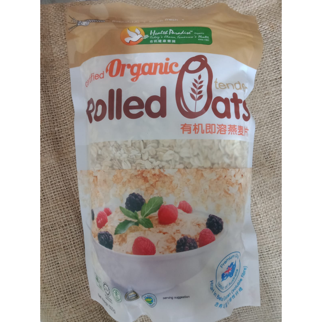 

Health Paradise Organic Tender Rolled Oat 500gr