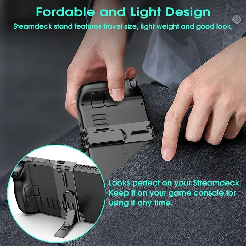 Aolion Steam Deck Back Kickstand Bracket Clip Holder for Steam Deck