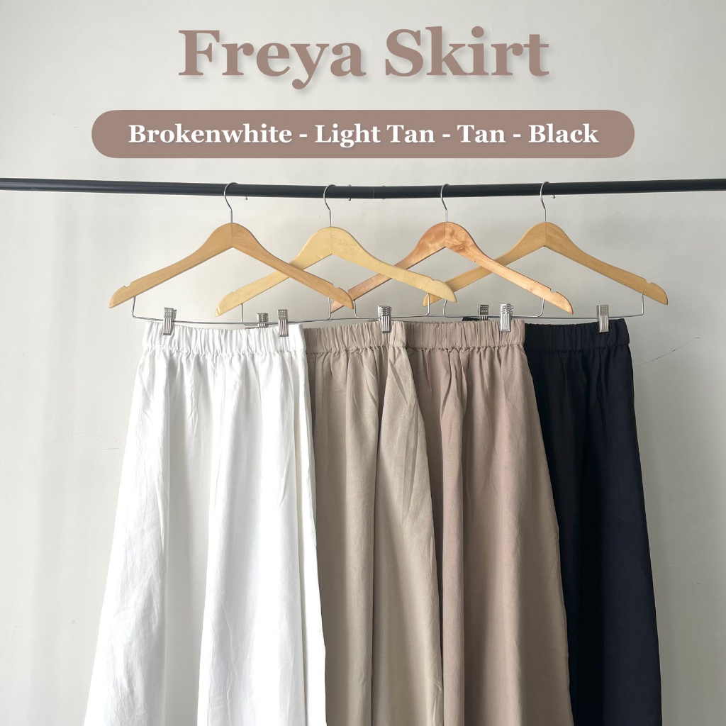 FREYA Skirt | Rok Kekinian Rok Lebar Berbahan Linen [YEPPUOUTFIT]