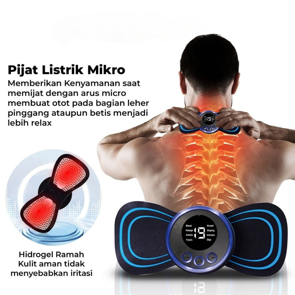 ( HOKI93) ALAT Pijat Leher Terapi LEHER EMS Mini Massage