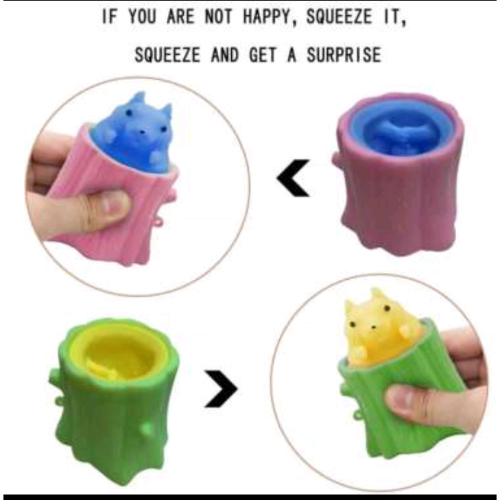 Grosir!!!Squishy Tupai Pencet Animal In Cup Lusinan Isi 12 pcs Murah