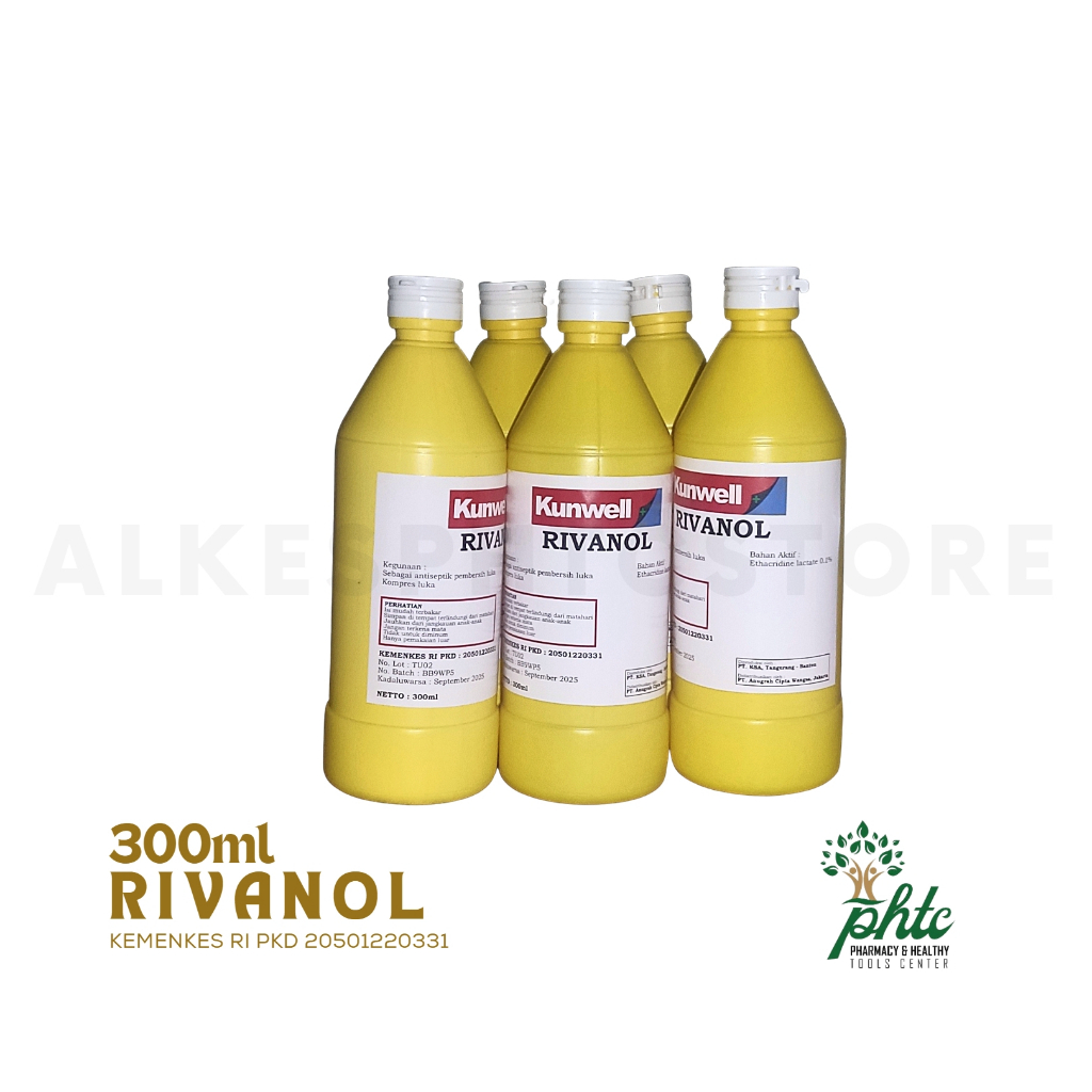 KUNWELL Rivanol 300ml l Larutan Pembersih Luka l Antiseptik 300 ml
