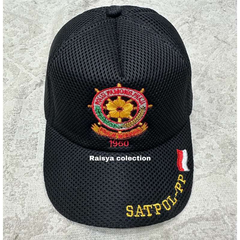 topi polpp terbaru / topi polpp jaring terbaru / topi satpol pp