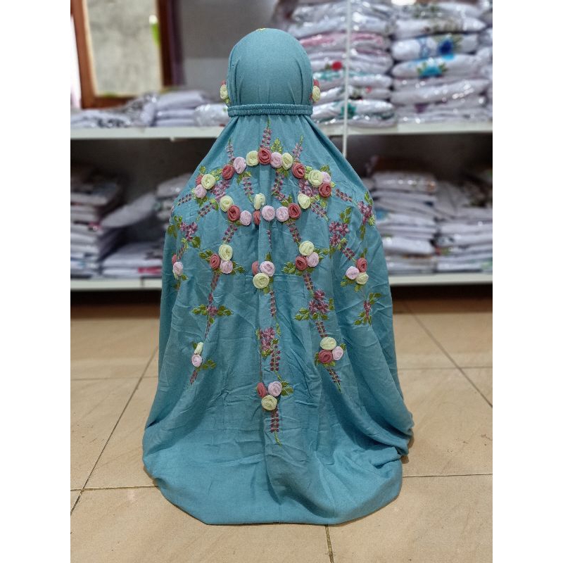 MUKENA LAJURAN DEWASA MUKENA RAYON PREMIUM MUKENA TERUSAN DEWASA MUKENA RAYON TILE RAMBAT AIR MANCUR