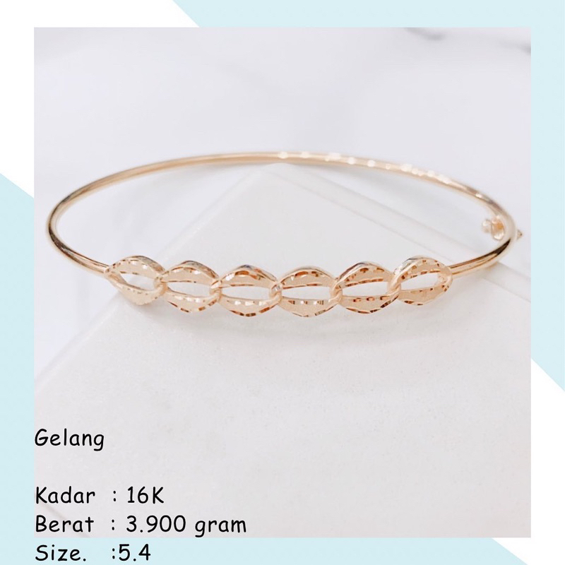 GELANG EMAS FASHION OVAL 3.900gr 16K
