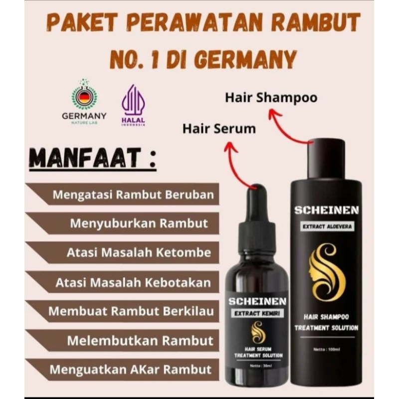 SCHEINEN RAMBUT PAKET LENGKAP - Perawatan Rambut No 1 Di Germany Tuntaskan Segera Masalah Rambut Anda Mengatasi Rambut Beruban Menyuburkan Rambut Anti Ketombe