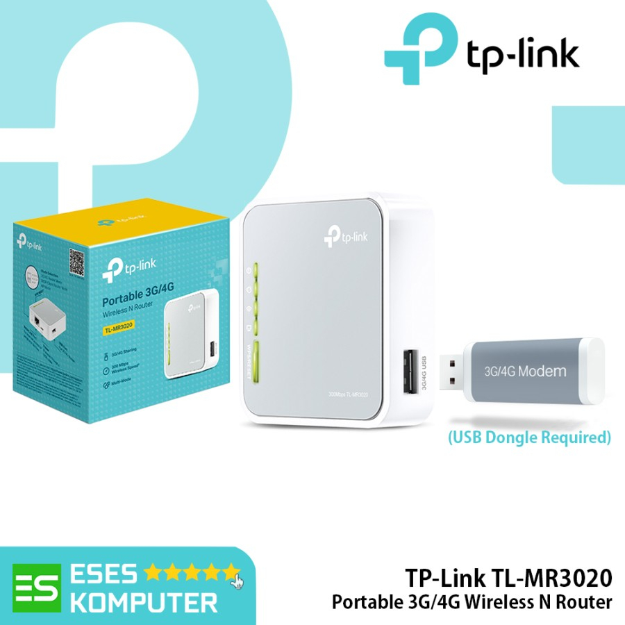 Router TP-Link TL-MR3020 3G/4G Portable 300Mbps Wireless N Router