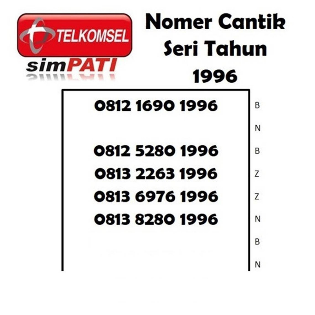 Nomor cantik Simpati Telkomsel 4G nomer kartu perdana rapih tahun 1996