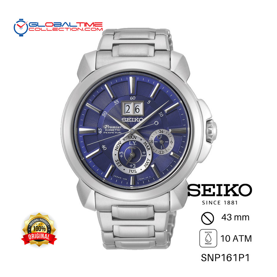 Jam Tangan Pria SEIKO SNP161P1 Original Kinetic Perpetual Rantai