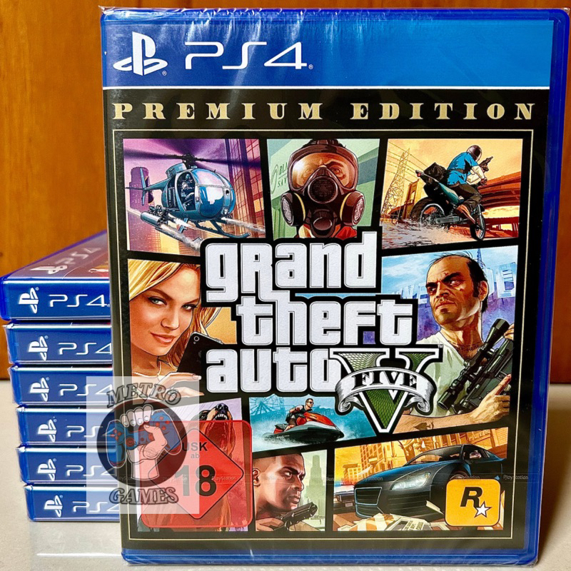 Kaset PS4 GTA V BARU SEGEL Grand Theft Auto 5 Playstation PS 4 5 CD BD Original Fisik Game Games gtav gta5 ps4 ps5 ori asli new req reg 3 region asia lima five san andreas trilogy rockstars rockstar petualangan seru mobil balapan cj gran thef premium gim