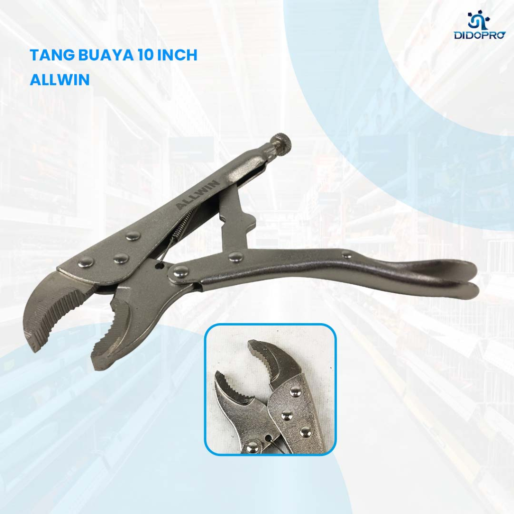 Tang Jepit Allwin 10&quot; Tang Buaya Allwin Locking Plier Curve