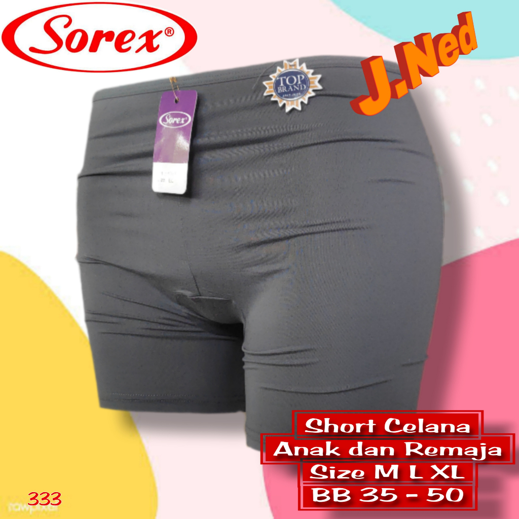 J333 Sorex Celana Short Wanita Remaja/Dewasa  Size M L Xl (Kecil Bb 35 - 55 Kg)