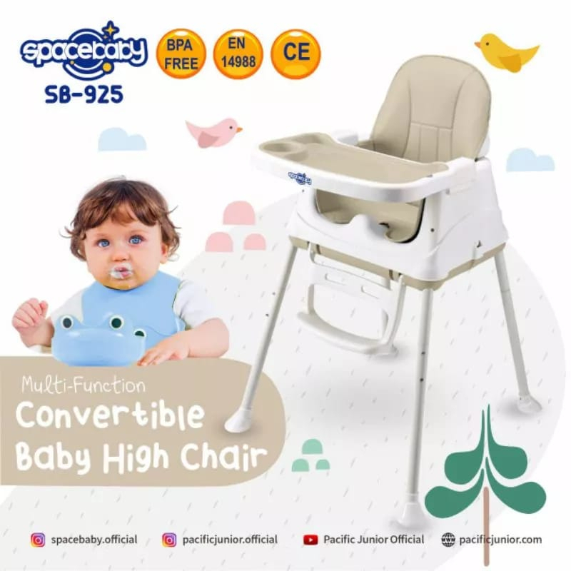 Space baby Multifunction Compertible Baby High Chair SB 925 / Kursi Makan Bayi Space Baby SB 925