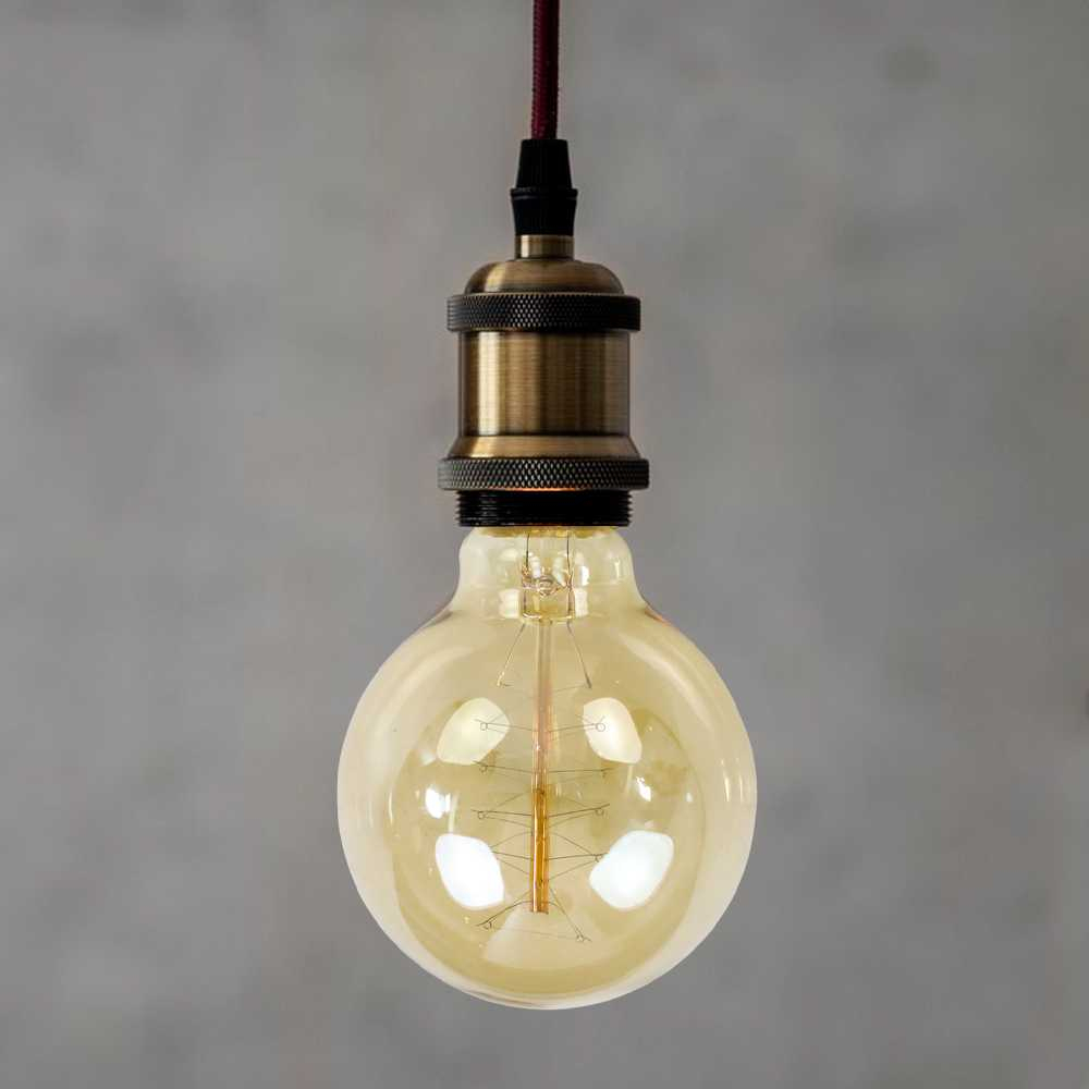 Lampu Pijar Spiral Bohlam Edison 4W E27 Warm White Lampu Hias Desain Dekorasi Vintage Kawat Lampu Spiral