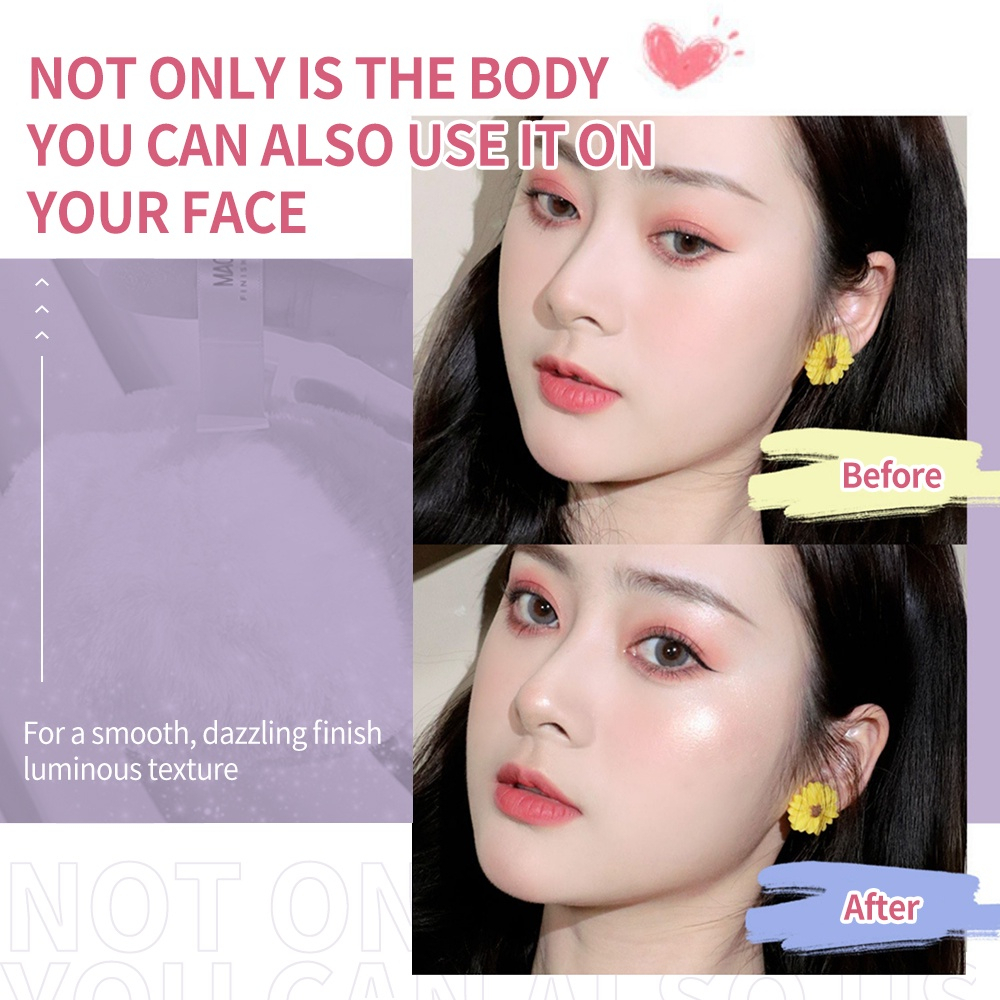 MAANGE Sponge Make Up Soft Highlight Ball High Gloss Powder Puff Termasuk Sorotan 1334