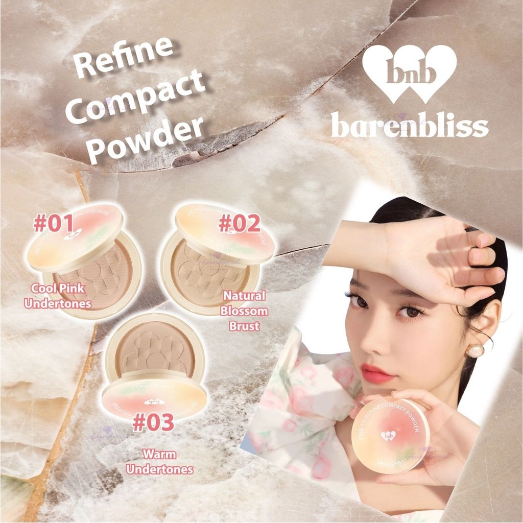 QEILA - BEDAK PADAT BY BNB | BARENBLISS FINE TO REFINE COMPACT POWDER | ORI