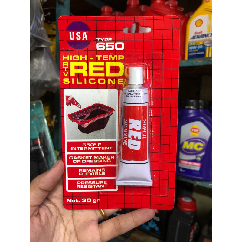 

LEM MERAH RED HIGH TEMP RTV SILICONE