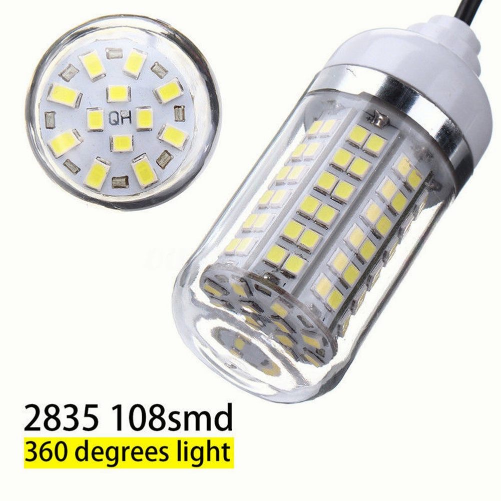 WTW11 Lampu LED 12V untuk Memancing, Lampu Memancing Di Bawah Air, Dapat Digunakan Di Kapal Laut, Lampu Umpan Sistem Pencari Ikan